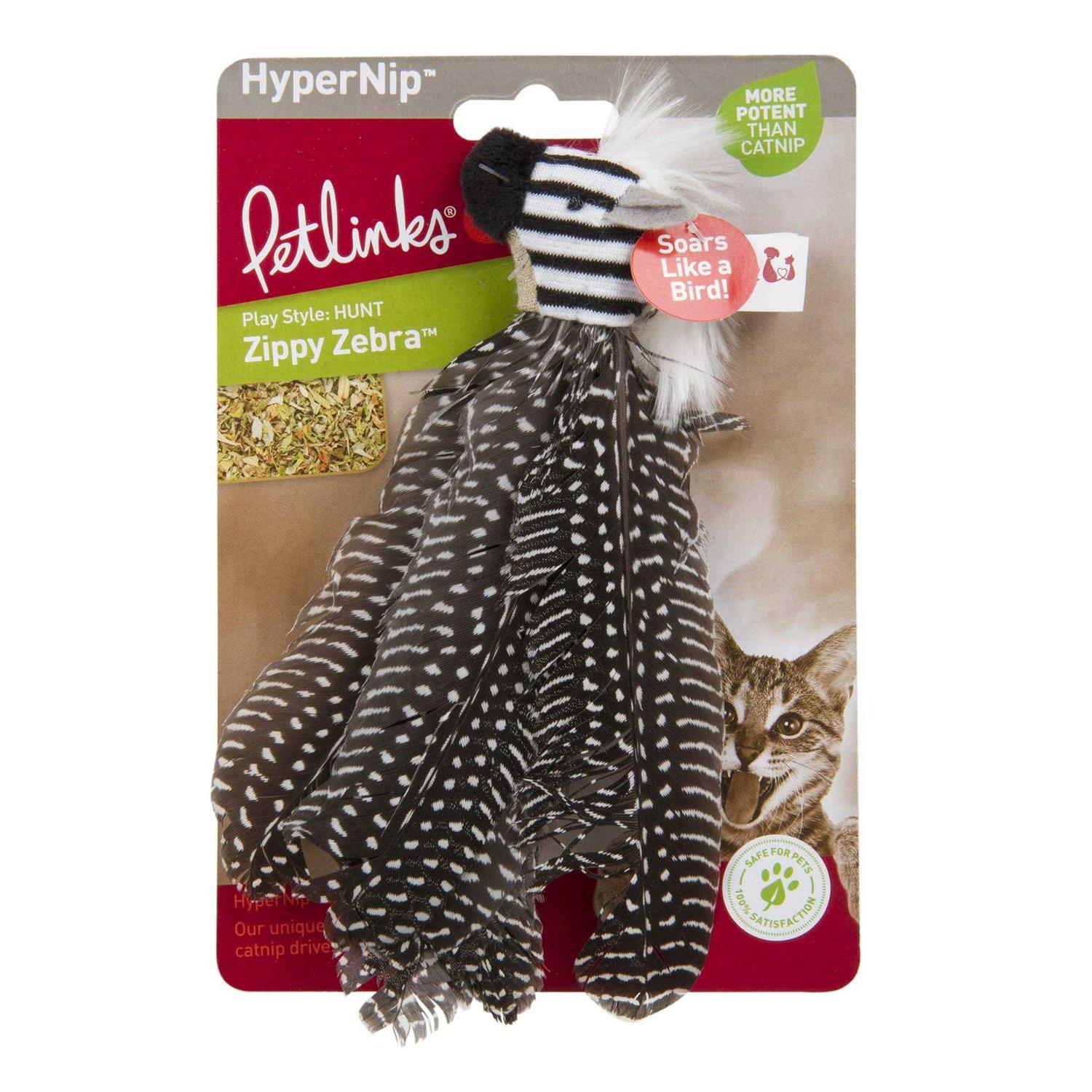 Petlinks HappyNip Zippy Zebra Catnip Cat Toy