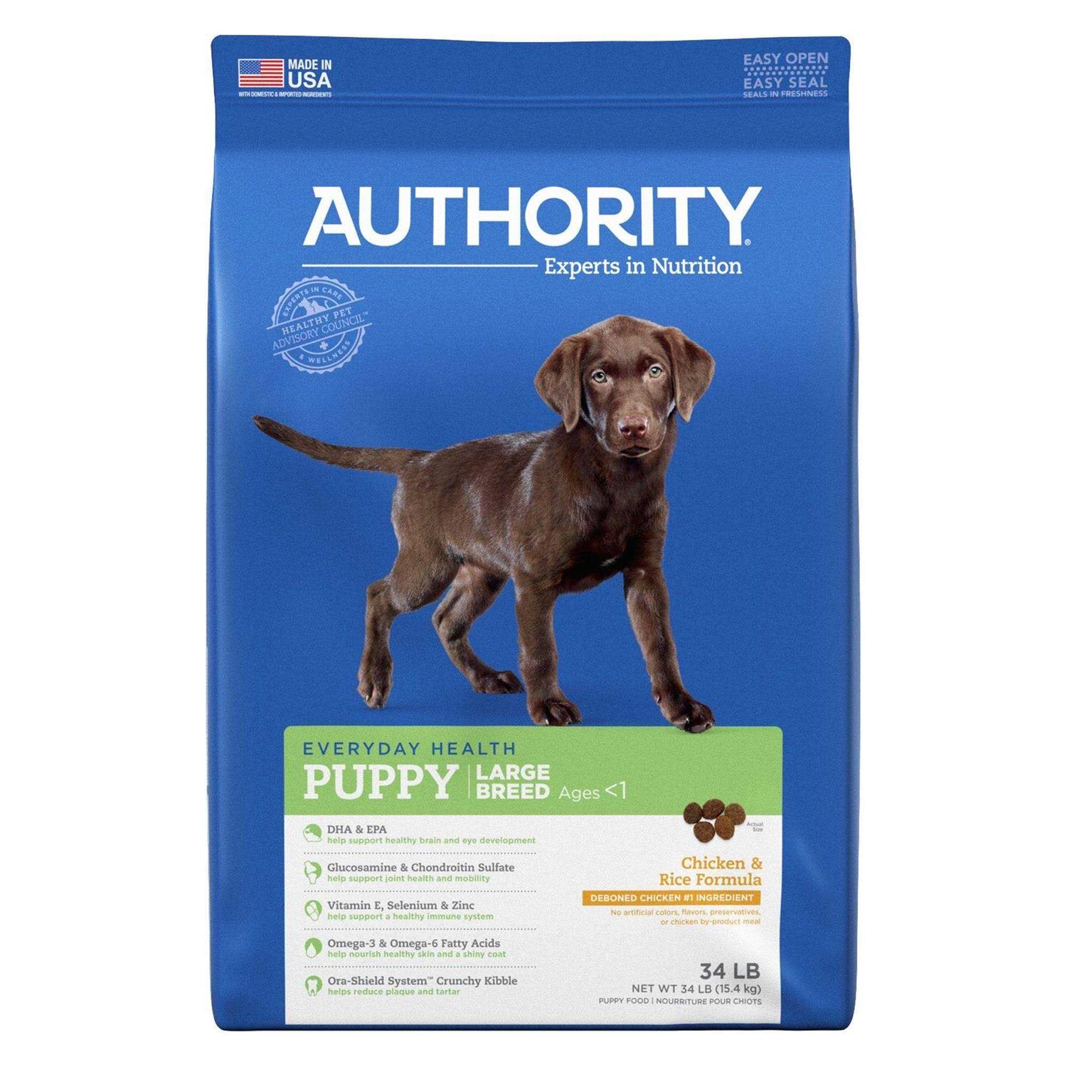 Authority Chicken Rice Formula Large Breed Puppy Dry Dog Food