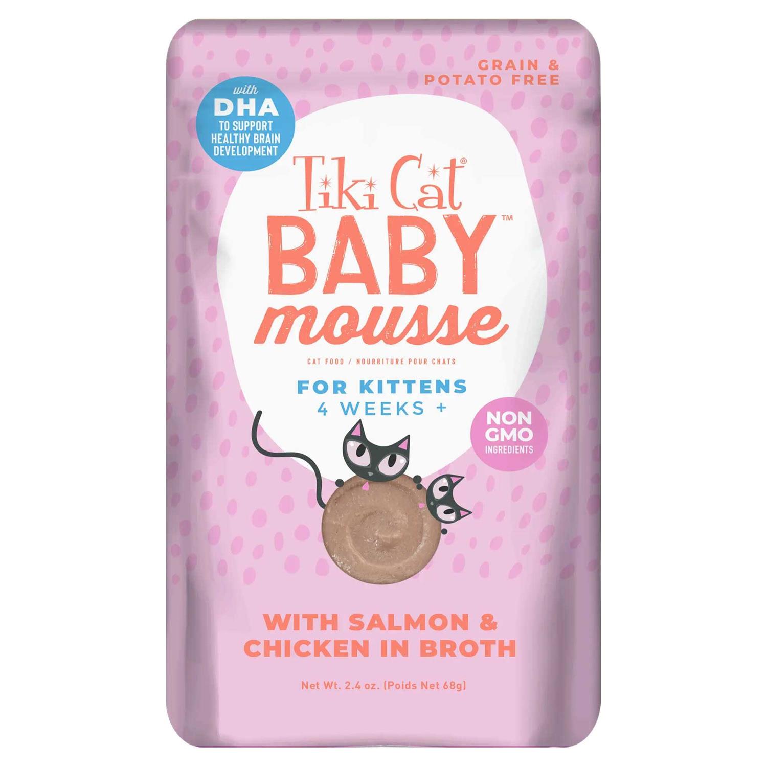 Tiki Cat Velvet Mousse Kitten Salmon & Chicken Wet Cat Food