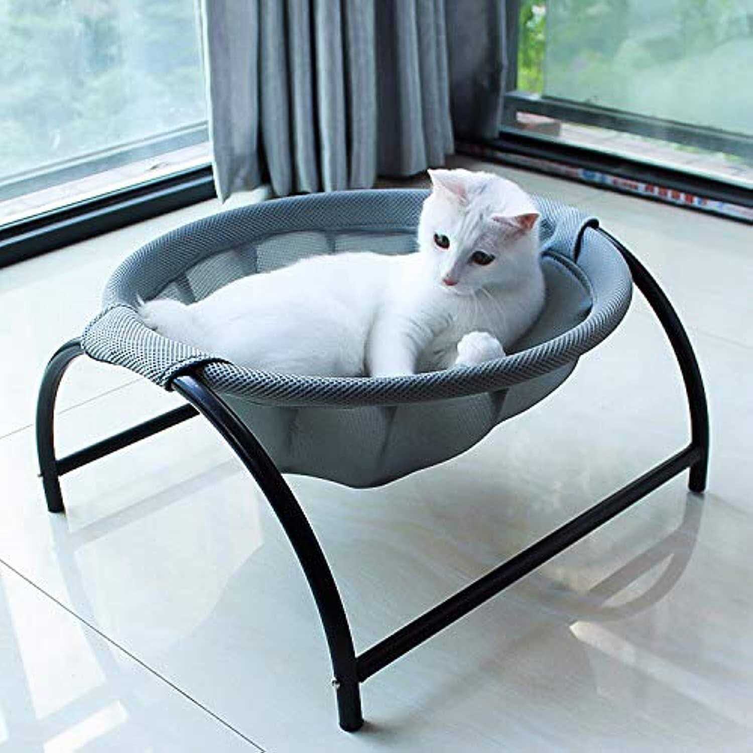JUNSPOW Cat Bed Dog Bed Pet Hammock Bed Free-Standing Cat Sleeping Cat Bed Cat Supplies Pet Supplies Whole Wash Stable Structure Detachable Excellent
