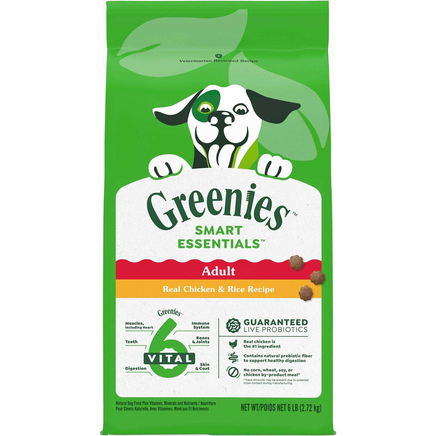 Greenies Smart Essentials Adult High Protein Dry Dog Food Real Chicken & Rice Recipe