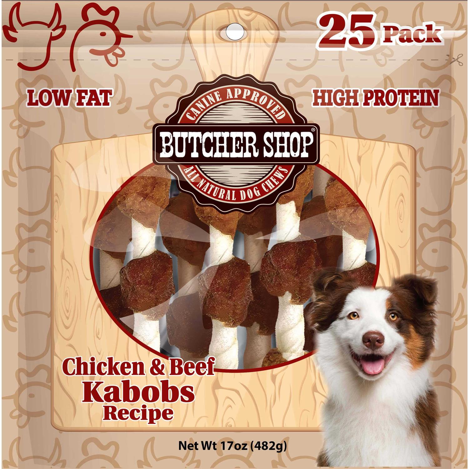 Butcher Shop Chicken & Beef Kabobs Recipe Dog Treats