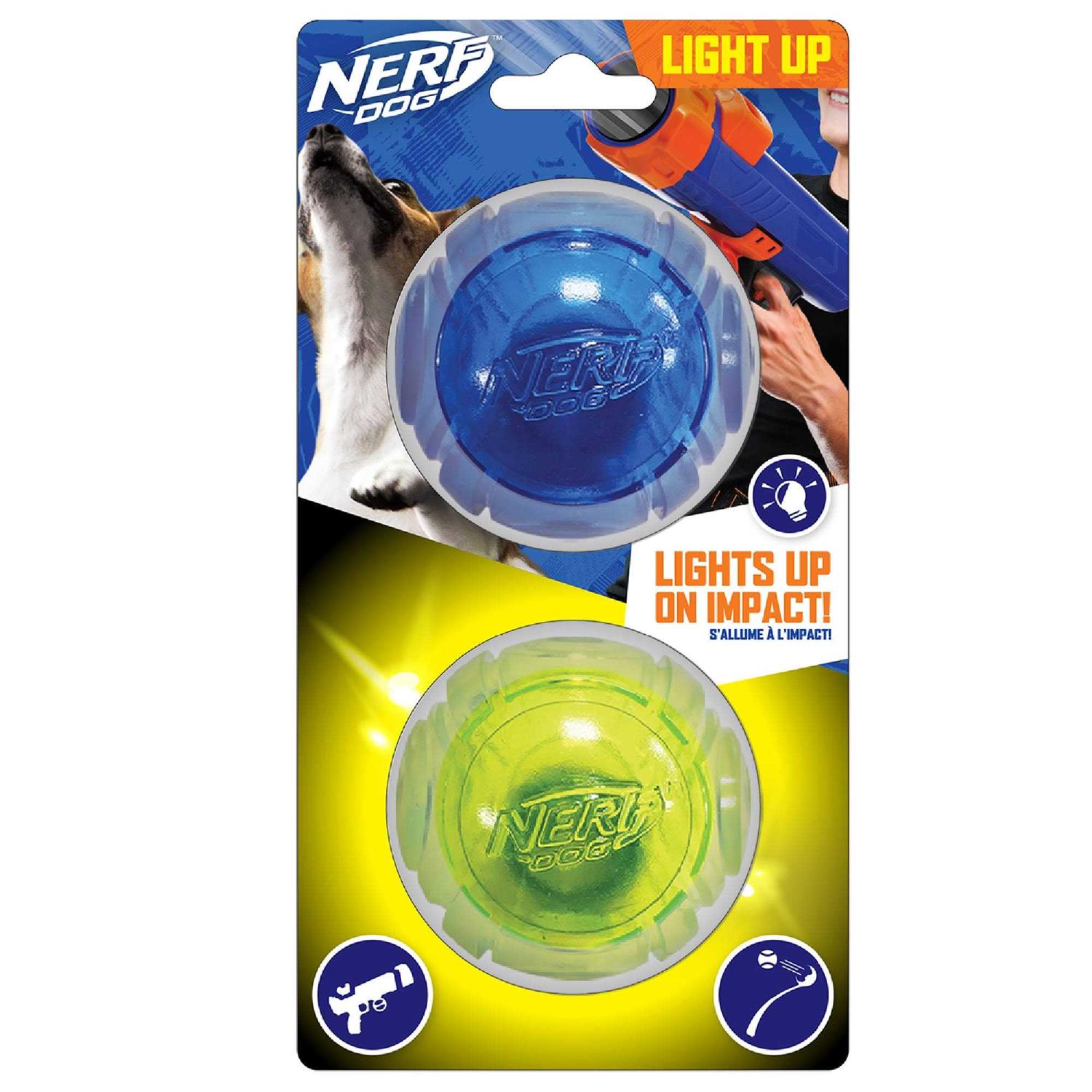 Nerf Blue/Green Lightning LED Ball Dog Toys
