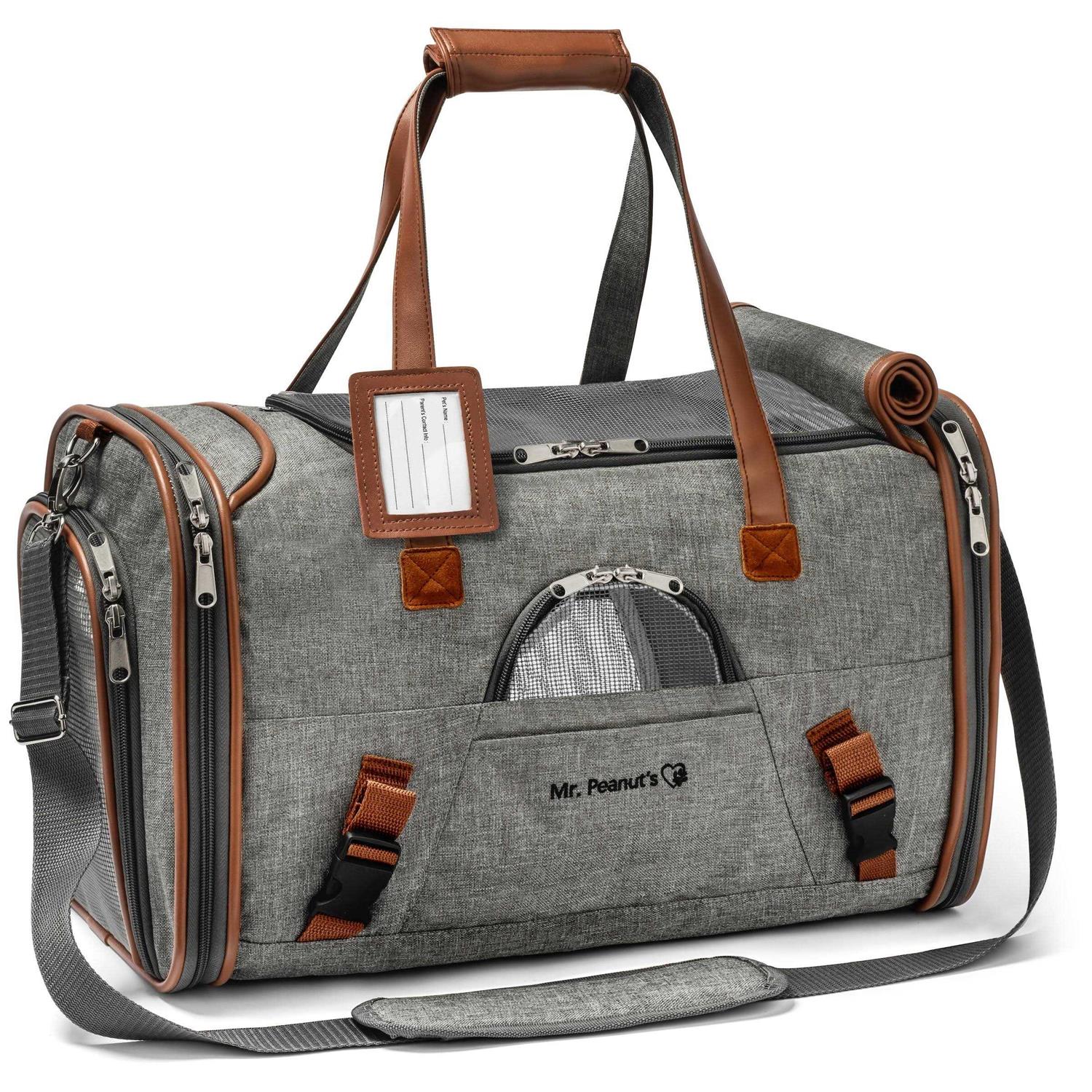 Mr. Peanut’s Airline Approved Soft Sided Pet Carrier Low Profile Gold Series Tote