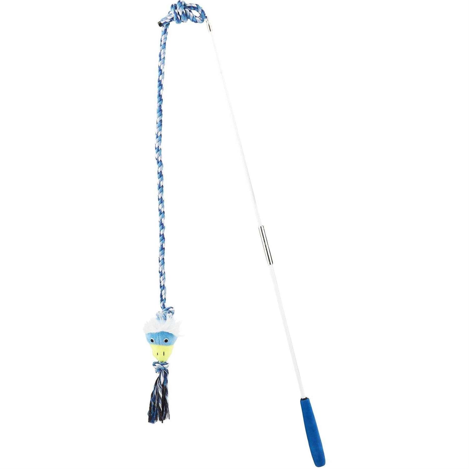 Pet Fit For Life Plush Tough and Durable Squeaky Dog/puppy Wand Rope Toy