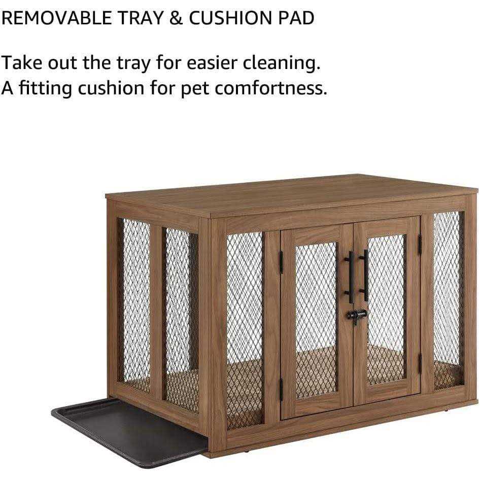 Unipaws Furniture Style Dog Crate with Tray