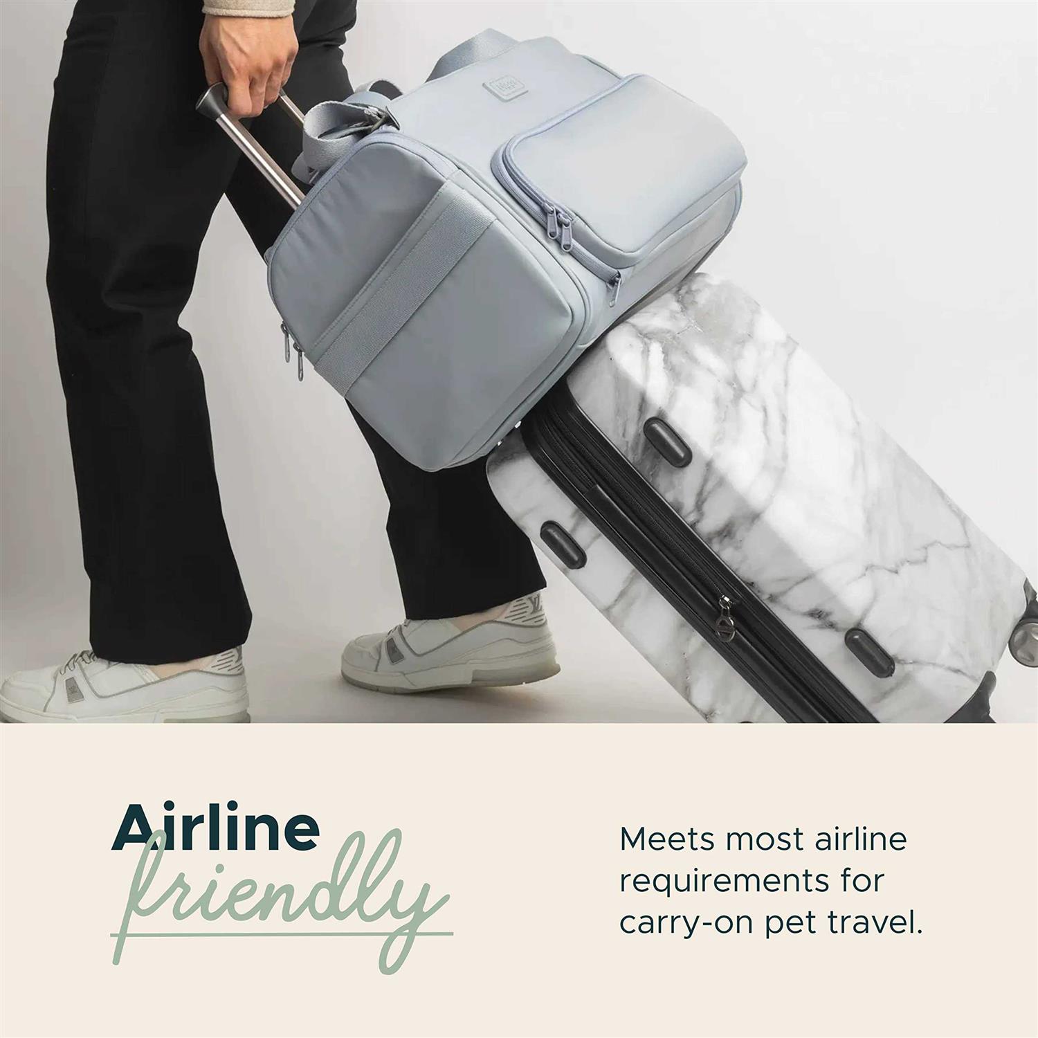 Diggs Travel Pet Carrier for Small Dogs and Cats, Plane, Train, or Car