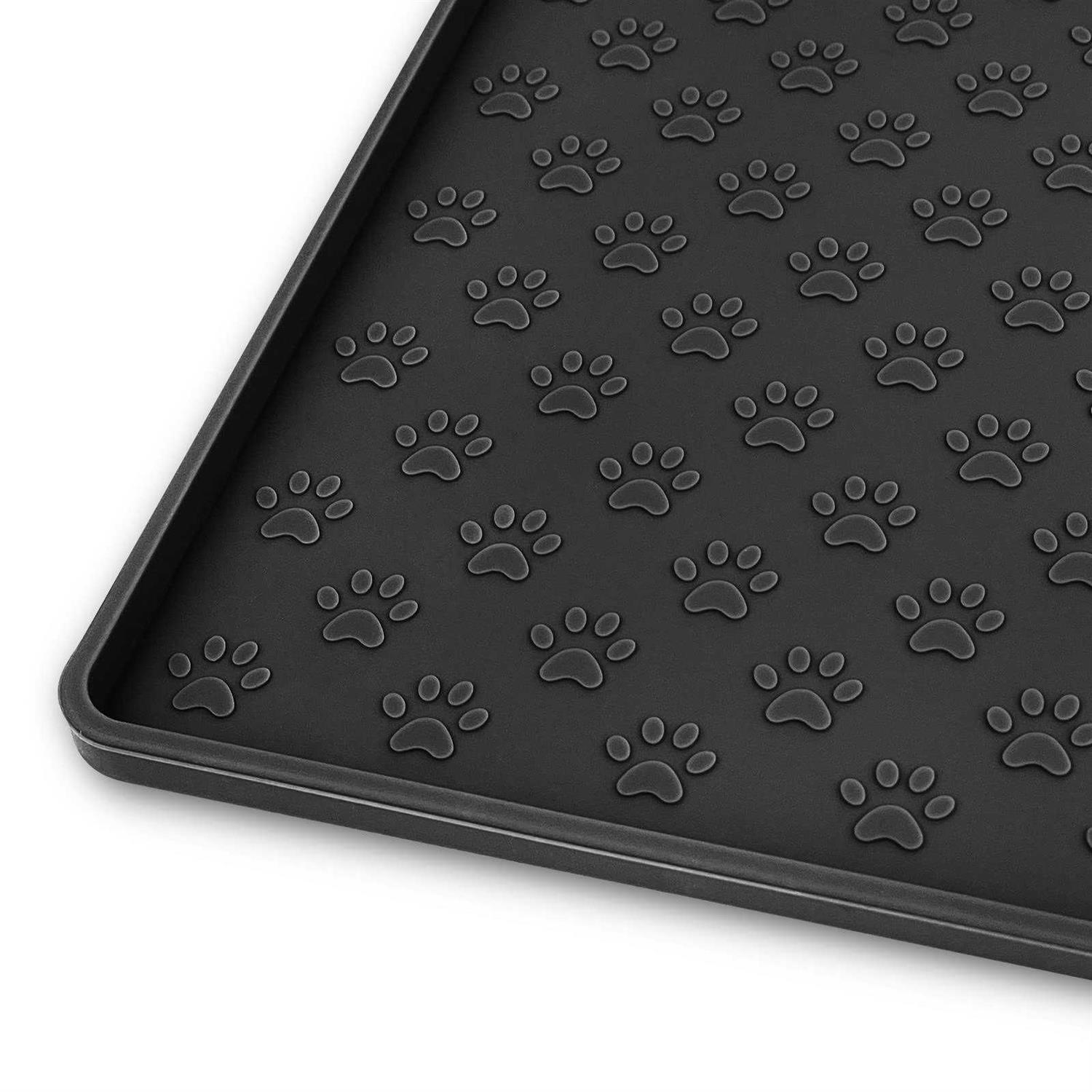 Ptlom Pet Placemat for Dog and Cat, Mat for Prevent Food and Water Overflow, Suitable for Small, Medium and Big Pet