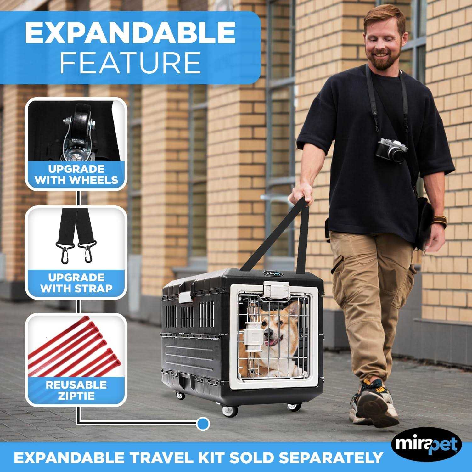 Mirapet USA Pet carriers Airline Tsa Approved Travel crates for Cats and Dogs