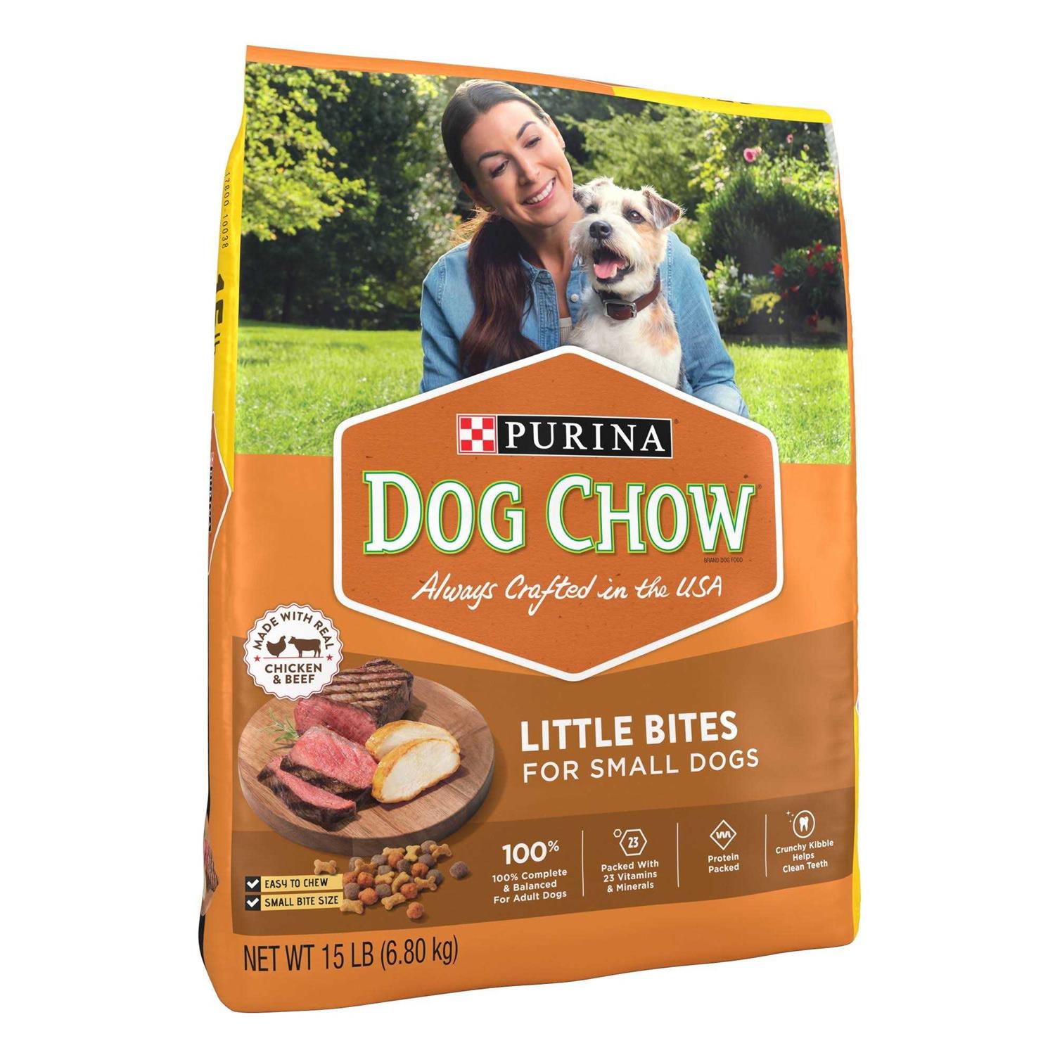 Purina Dog Chow Made with Real Chicken & Beef Little Bites for Small Dogs Dry Dog Food