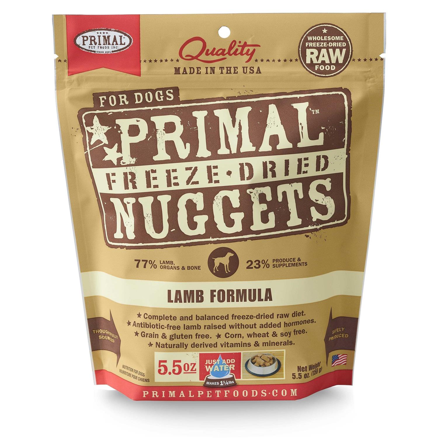 Primal Freeze Dried Nuggets Lamb Dog Food