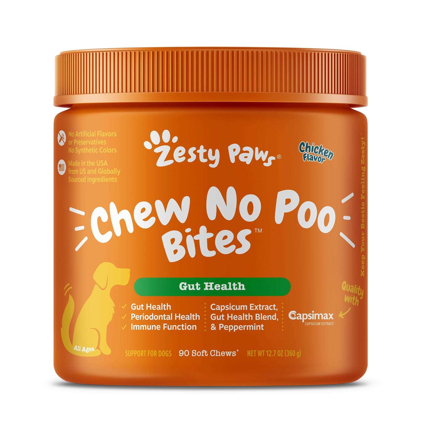 Zesty Paws Chew No Poo Bites for Dogs