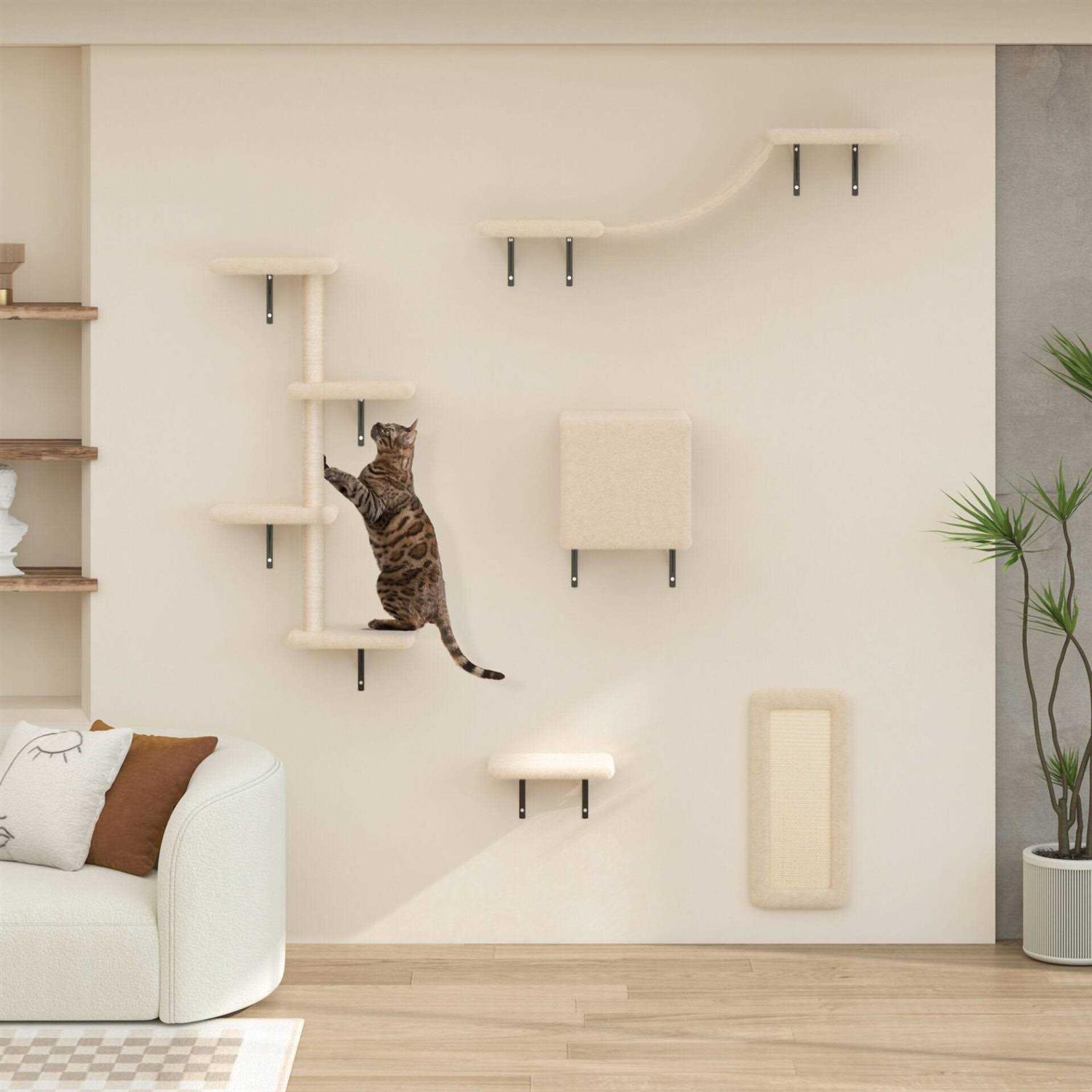 Coziwow Wall Mounted Shelves Set Cat Tree