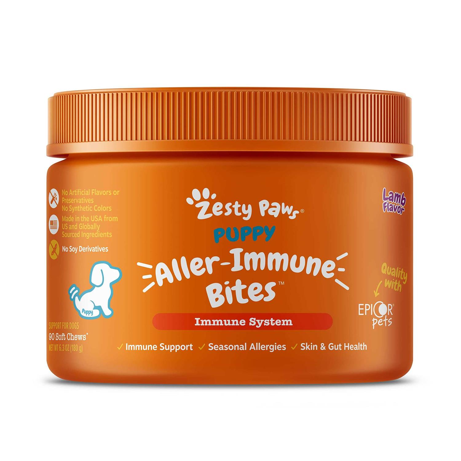 Zesty Paws Puppy Allergy Immune Supplement Bites