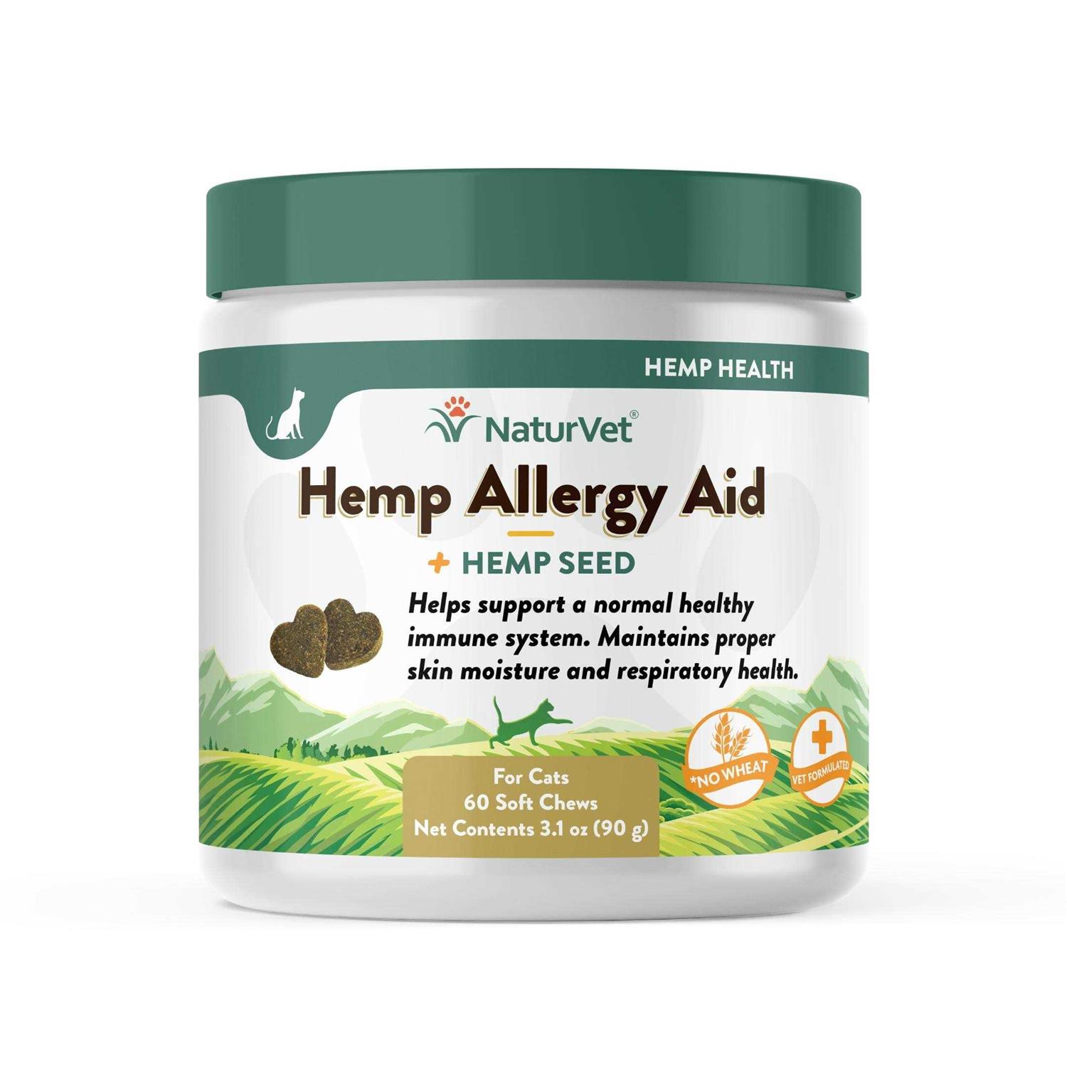 NaturVet Hemp Allergy Aid Soft Chews Cat Supplement