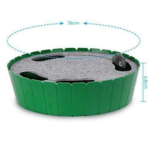 Pawaboo Interactive Cat Toy with Running Mouse, Electronic Motion Cat Toy Automatic Teaser for Indoor Cats, Pop and Play Hide Seek Cat Toy Hunting