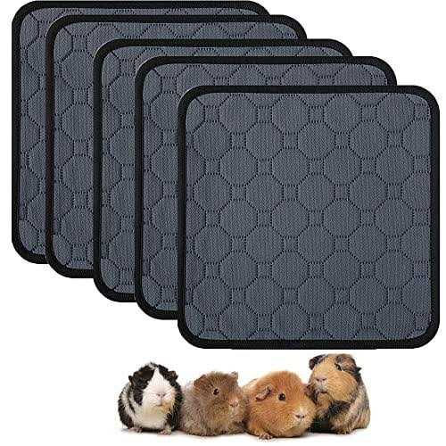 Guinea Pig Cage Liners Washable Guinea Pig Pee Pads, Waterproof Reusable & Anti Slip Guinea Pig Bedding Fast and Super Absorbent Pee Pad