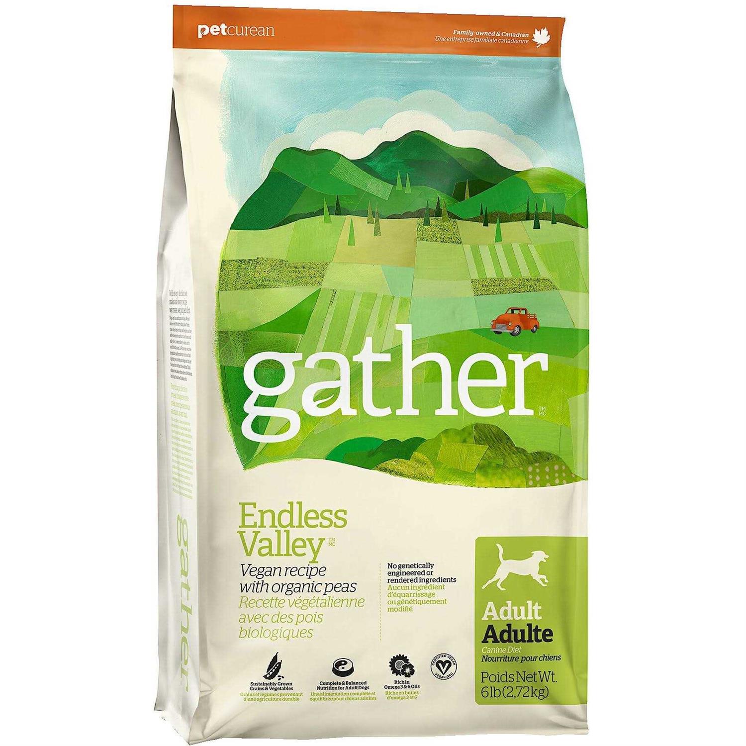 Gather Endless Valley Vegan Recipe with Organic Peas Adult Dry Dog Food