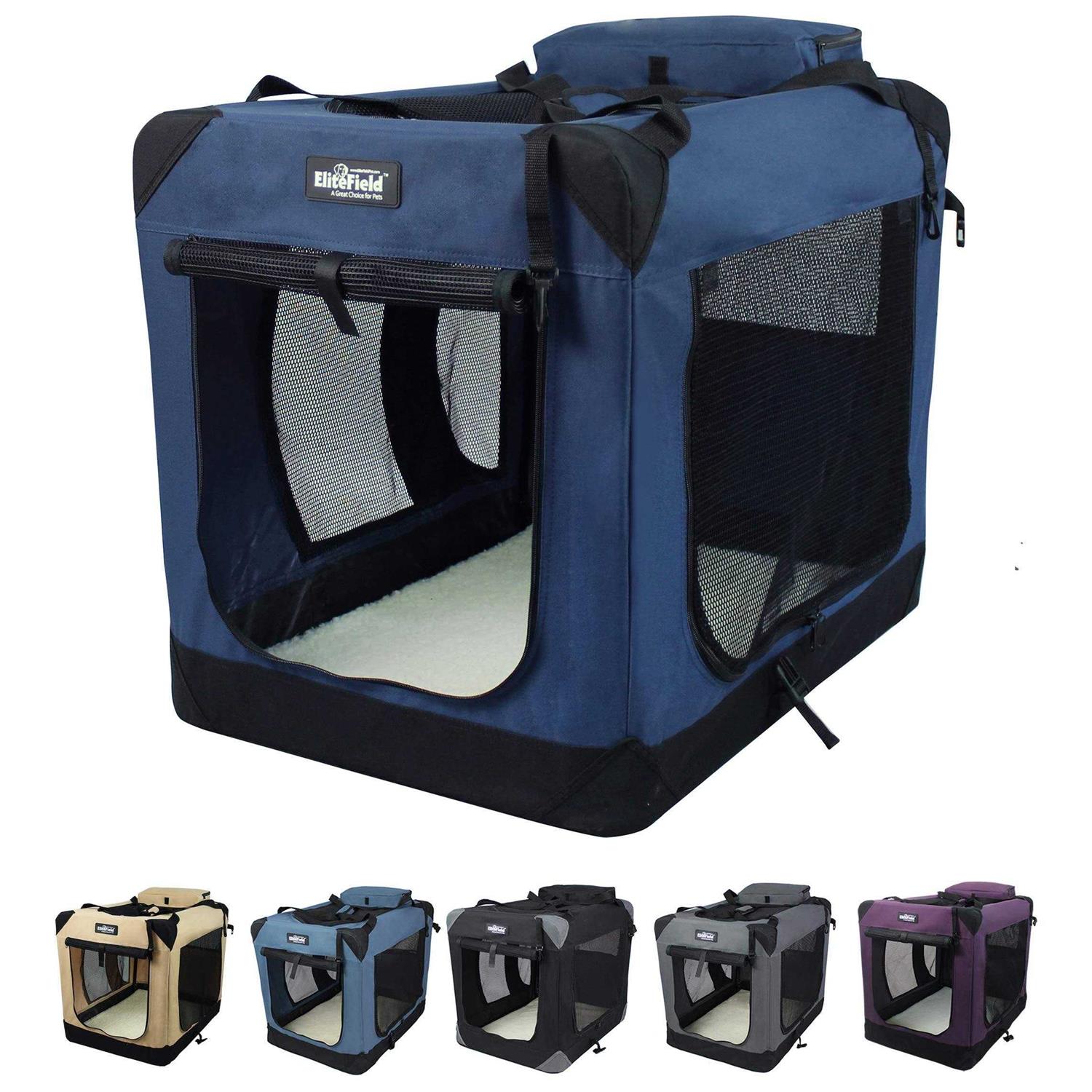 EliteField 3-Door Folding Soft Dog Crate