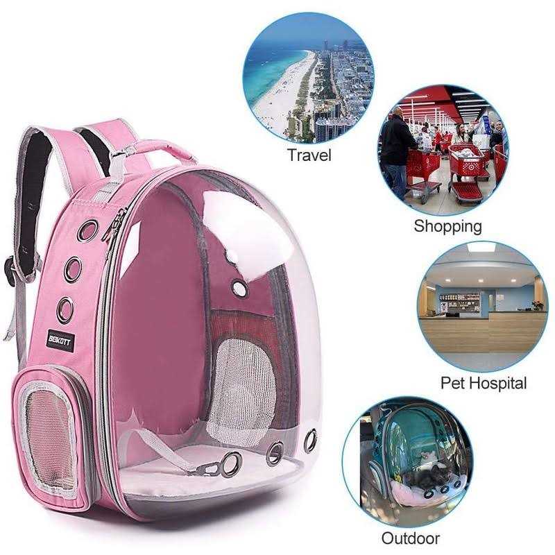 BEIKOTT Cat Backpack Carriers Bag Dog Backpack Pet Bubble for Small Cats Puppies Dogs Bunny