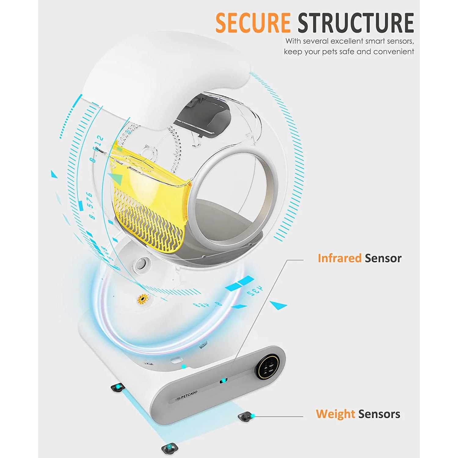 Lemulegu Self-Cleaning Cat Litter Box Automatic Cat Litter Box with APP Control