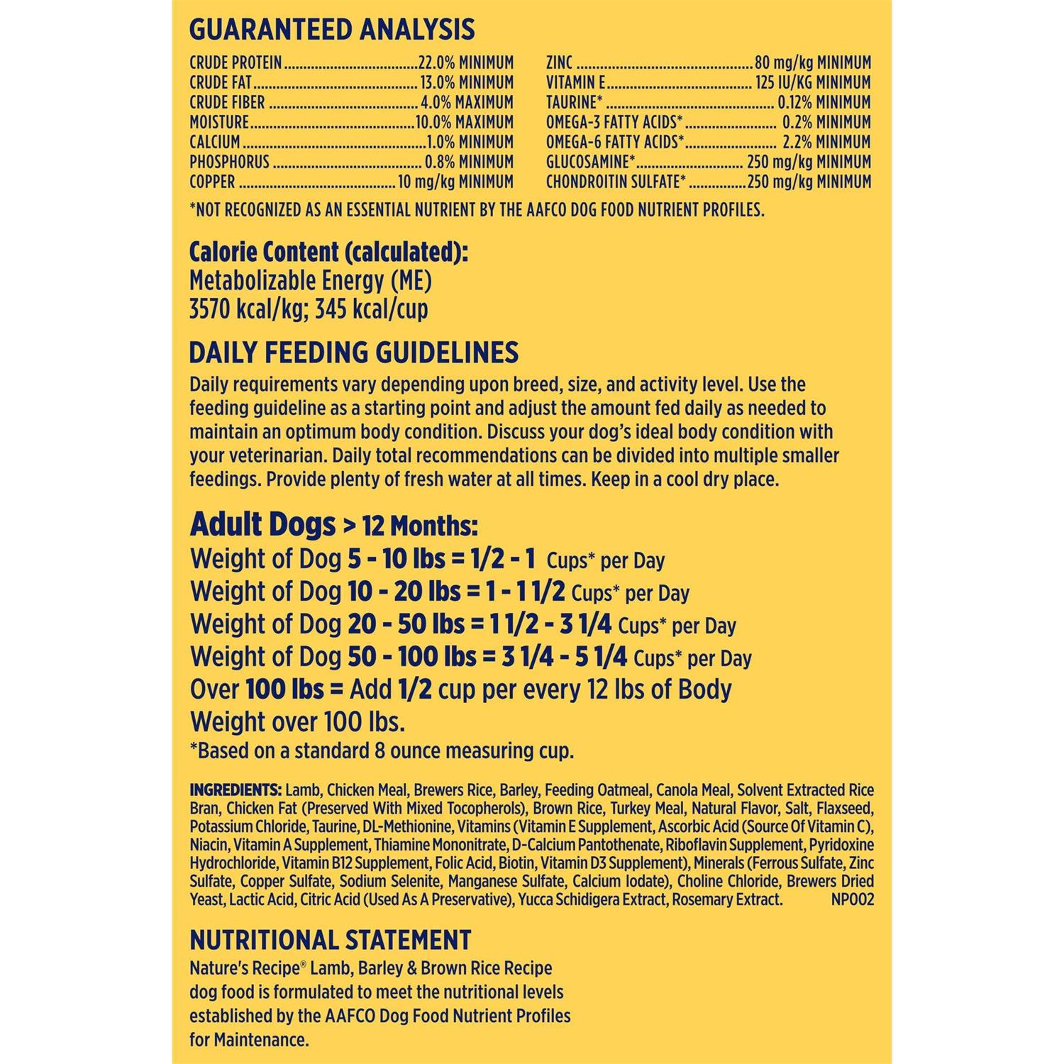 Nature’s Recipe Adult Dry Dog Food