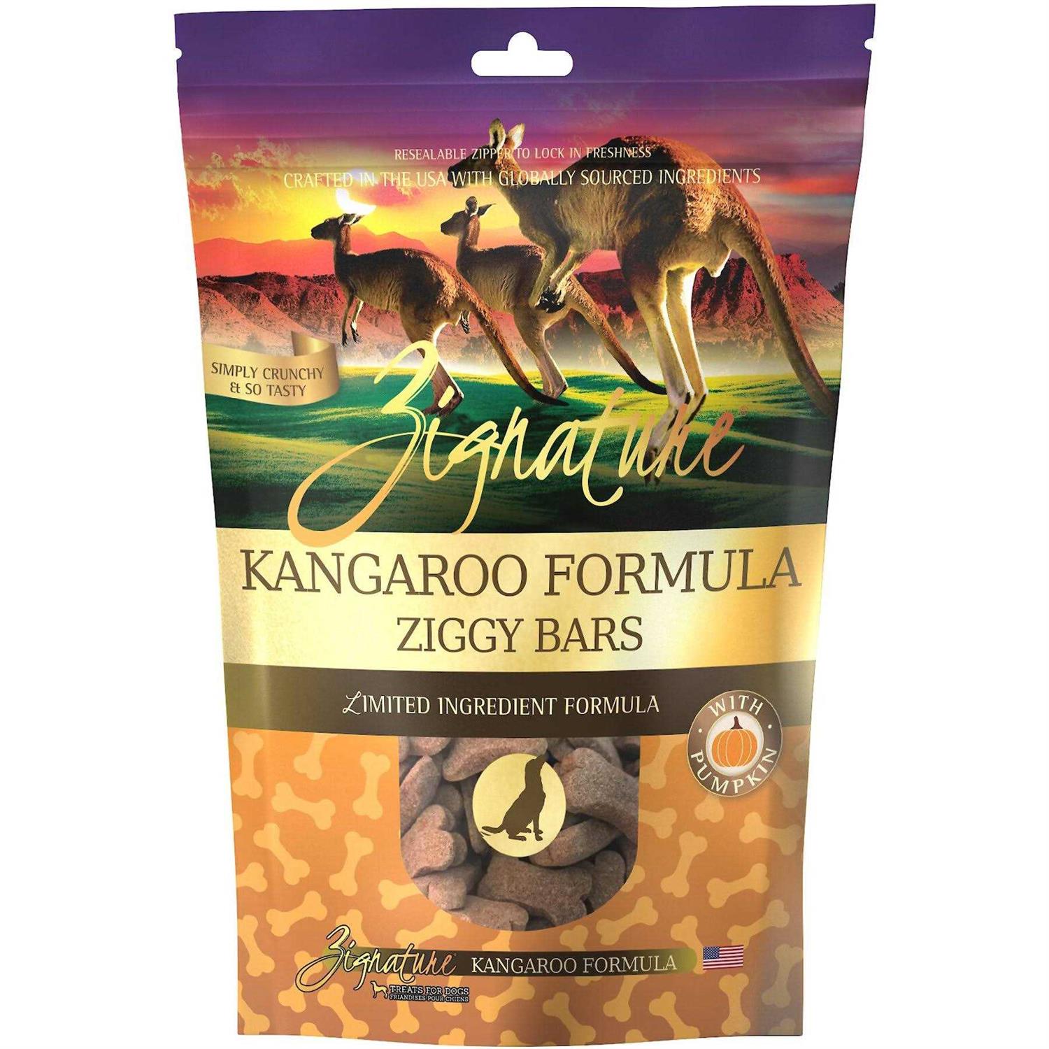 Zignature Kangaroo Formula Ziggy Bars Dog Treats