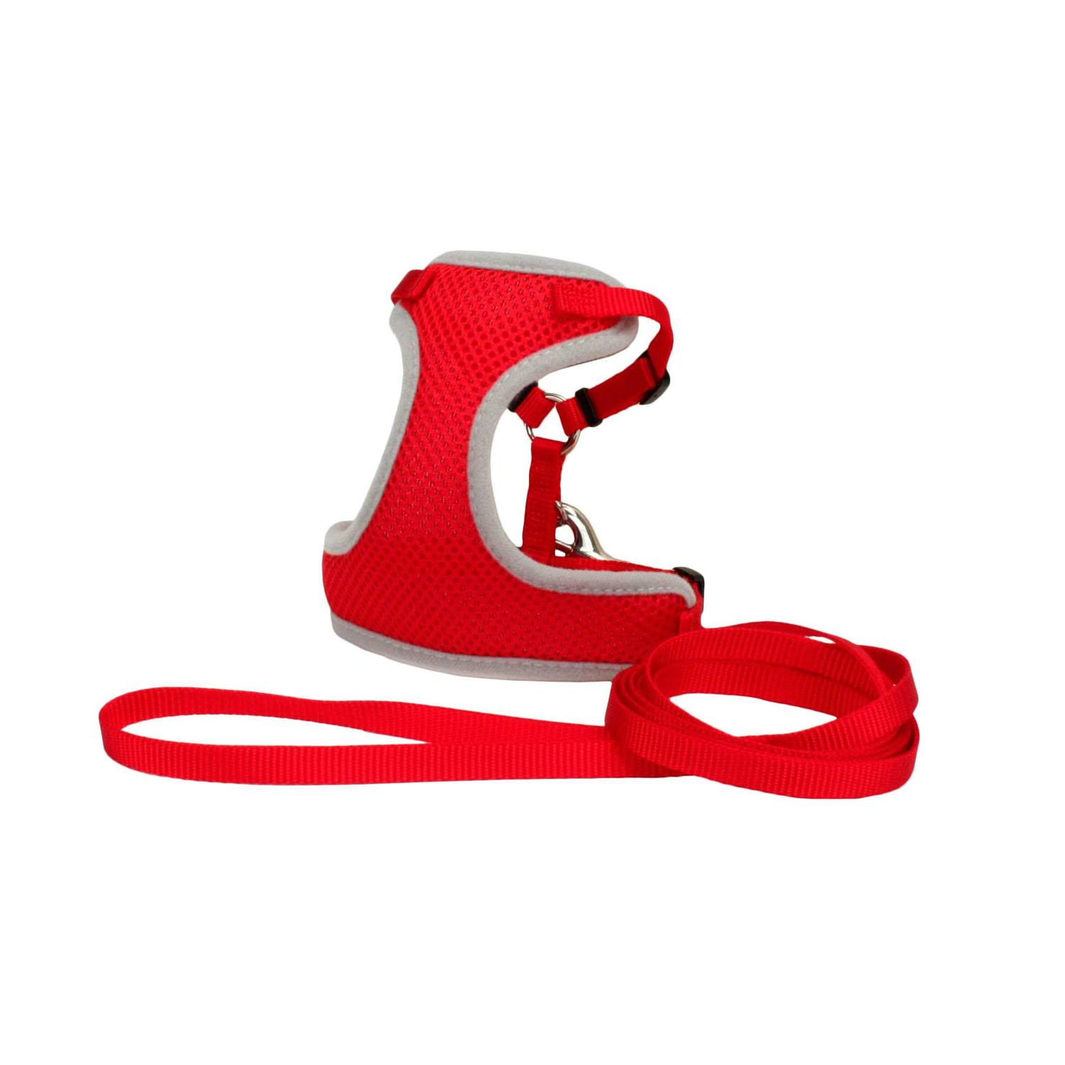 Comfort Soft Adjustable Cat Harness with 6′ Leash