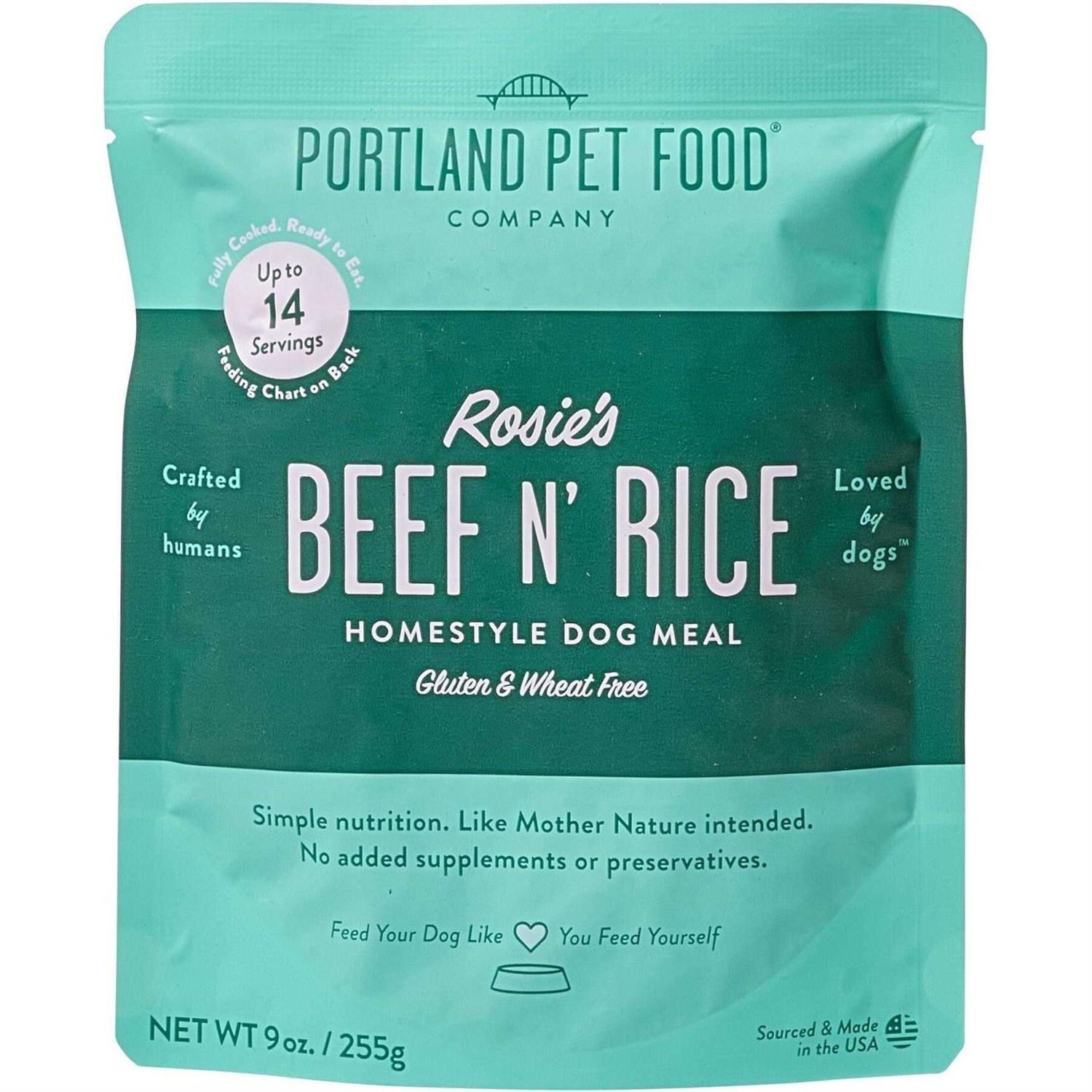 Portland Pet Food Company Rosie’s Beef N’ Rice Homestyle Wet Dog Food Topper