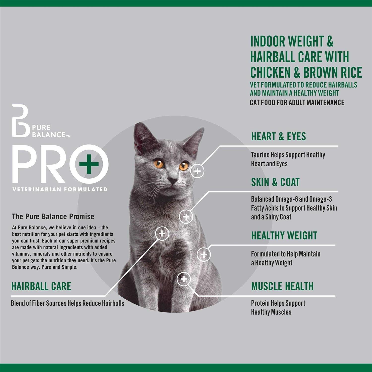 Pro+ Indoor Weight & Hairball Care Dry Cat Food