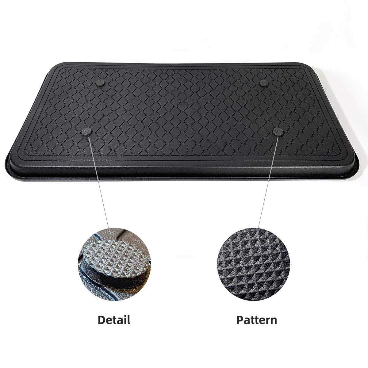 Finorder Multi-Purpose Boot Trays, Set of 2 Black All Weather Heavy Duty Shoe Trays, Pet Feeding Mat, Use for Indoor and Outdoor