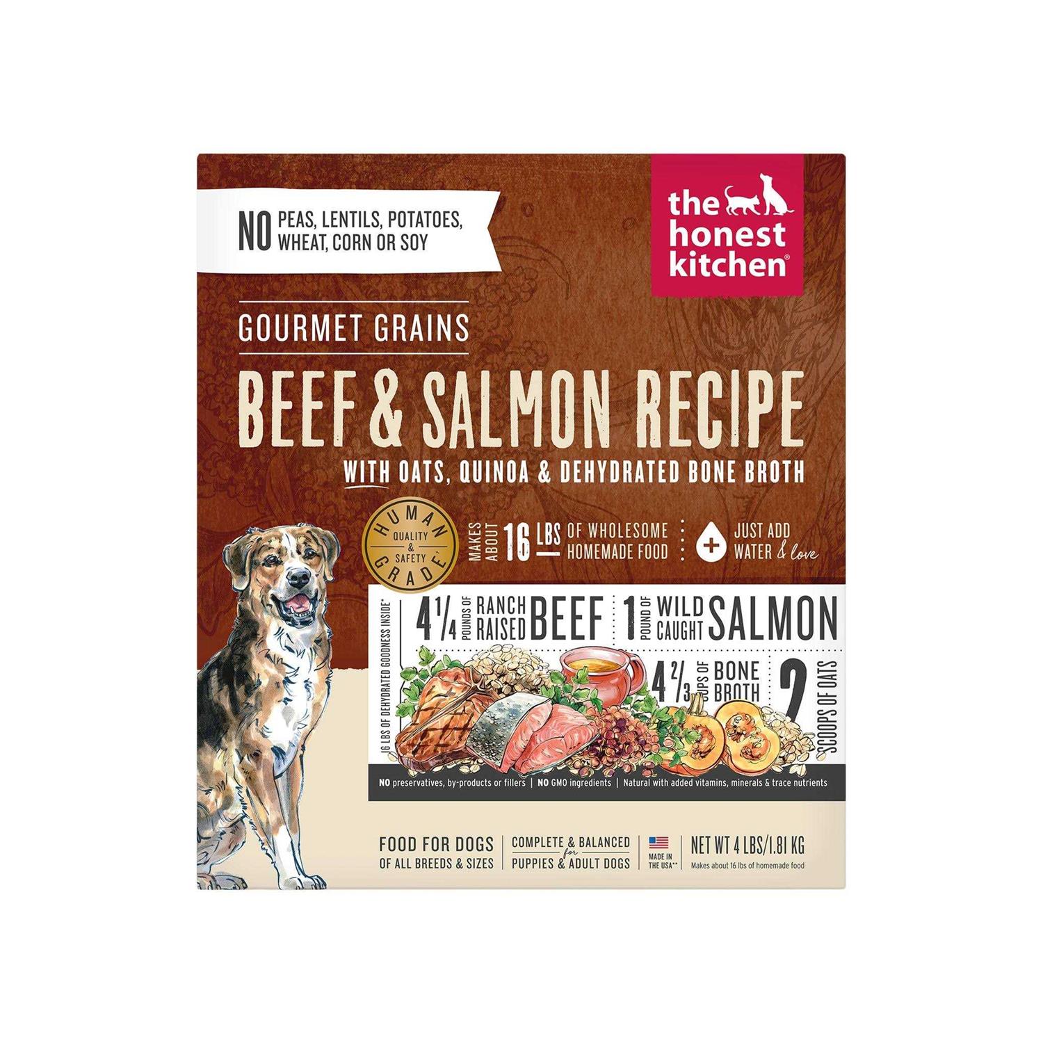 The Honest Kitchen Dehydrated Gourmet Grains Beef & Salmon Dog Food