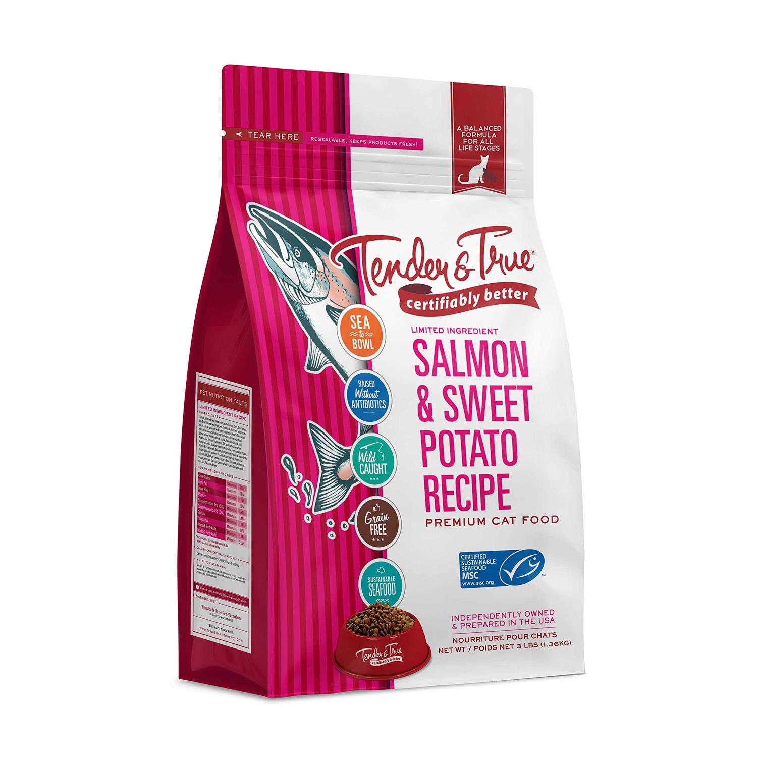 Tender & True Salmon & Sweet Potato Recipe Dry Cat Food
