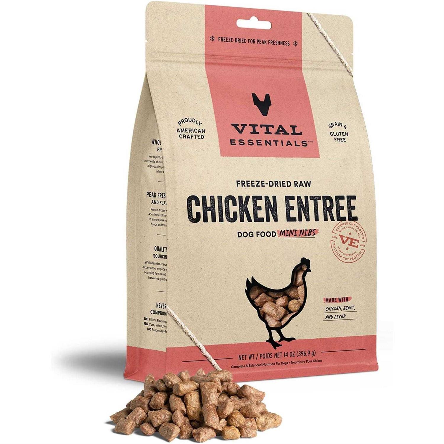 Vital Essentials Dog Food Freeze Dried Chicken Mini Nibs