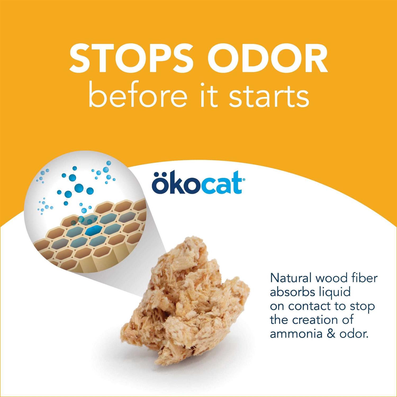 Okocat Unscented Featherweight Clumping Wood Cat Litter
