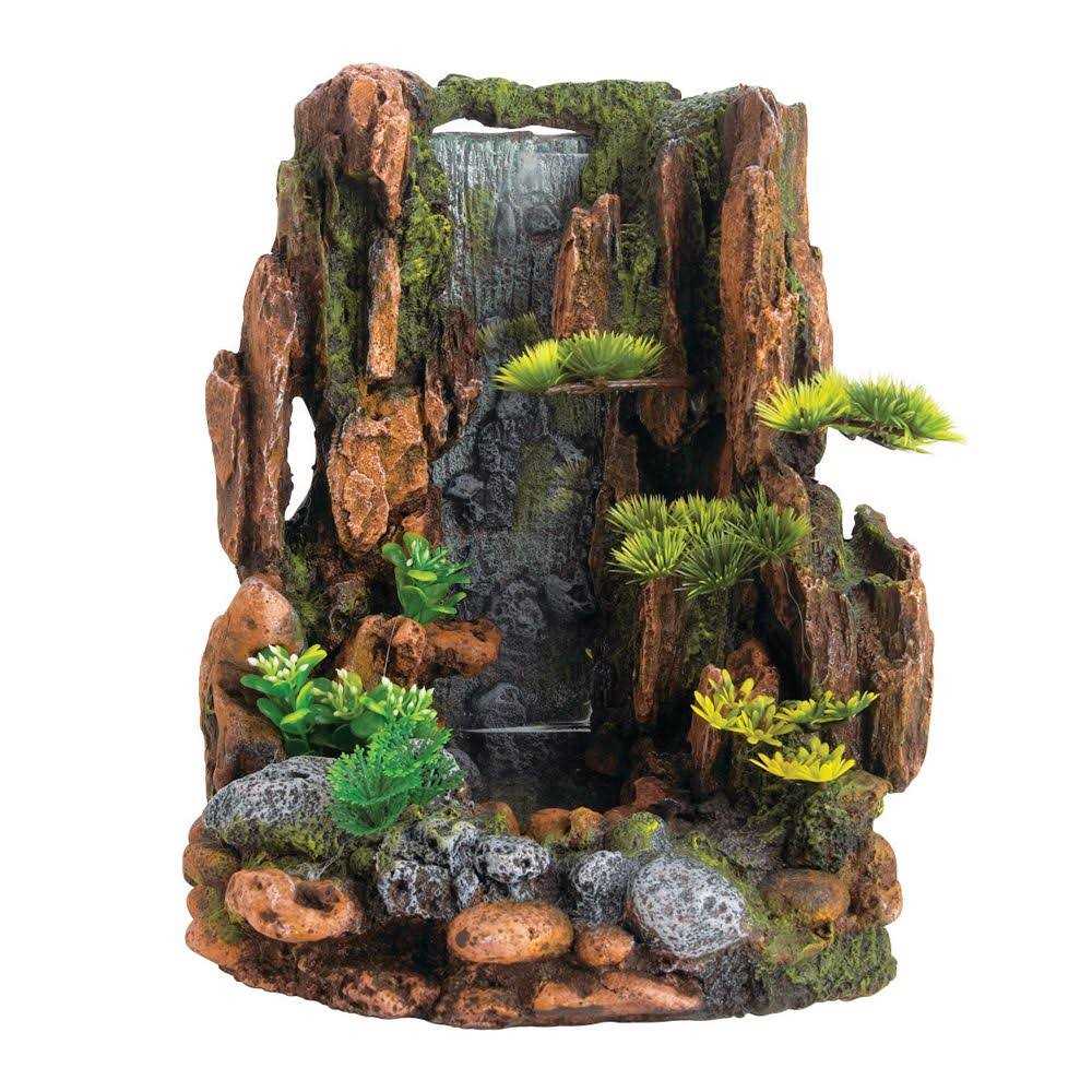 Top Fin Mountain Cliff Waterfall Aquarium Tank Ornament