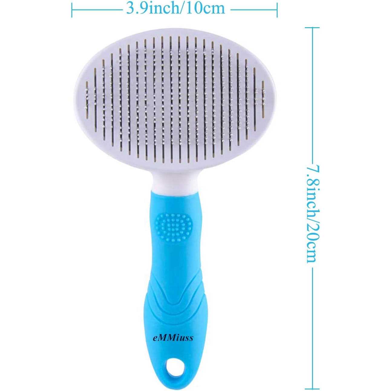 eMMiuss Cat Brush, Self Cleaning Slicker Brushes for Shedding and Grooming Removes Loose Undercoat,Mats Hair Grooming Brush for Cat Dog Massage-Self