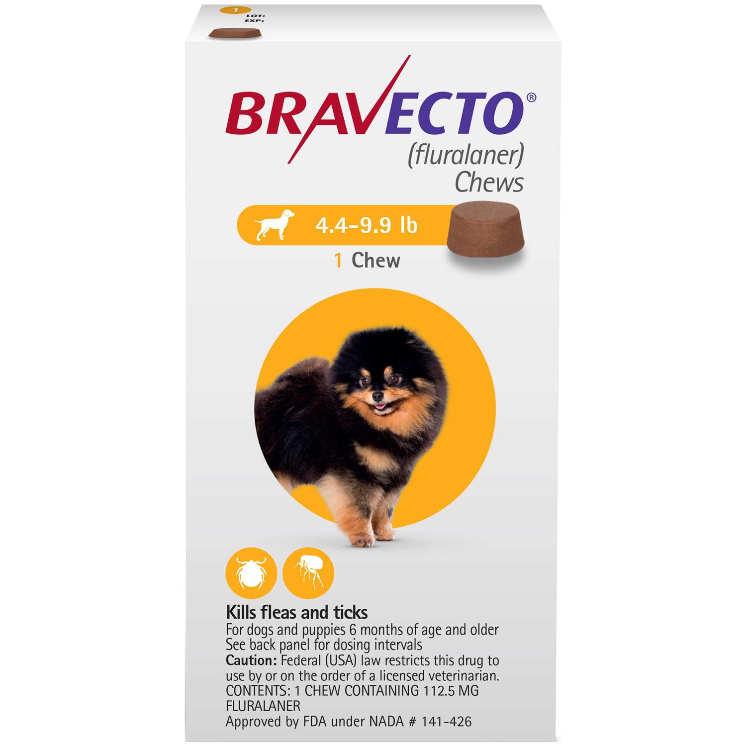Bravecto Chews for Dogs 4.4-9.9 lbs