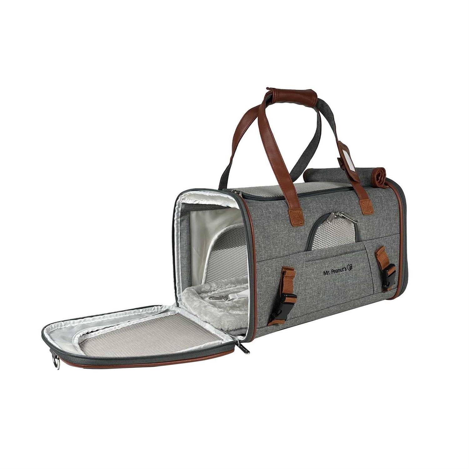 Mr. Peanut’s Airline Approved Soft Sided Pet Carrier Low Profile Gold Series Tote