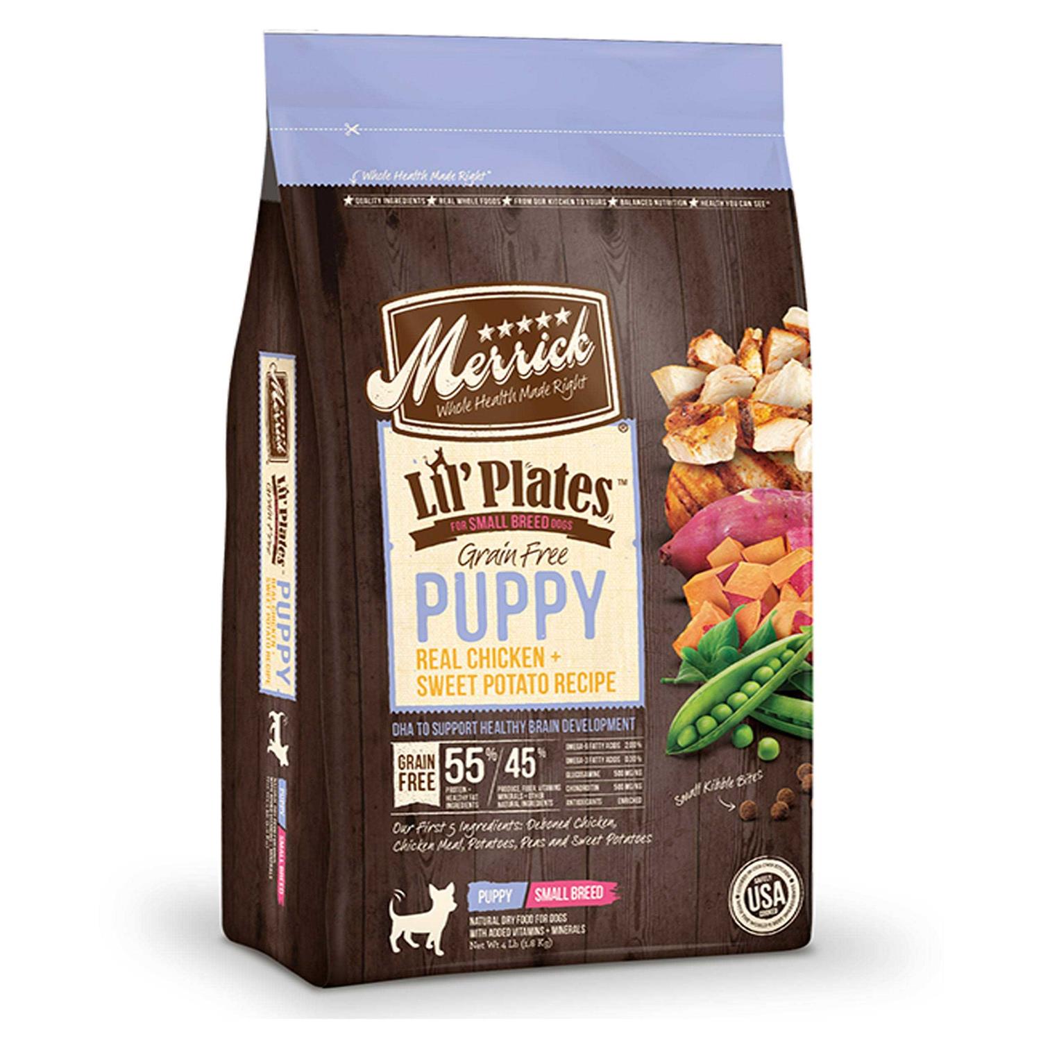 Merrick Lil’ Plates Grain Free Puppy Small Breed Real Chicken & Sweet Potato Dry Dog Food