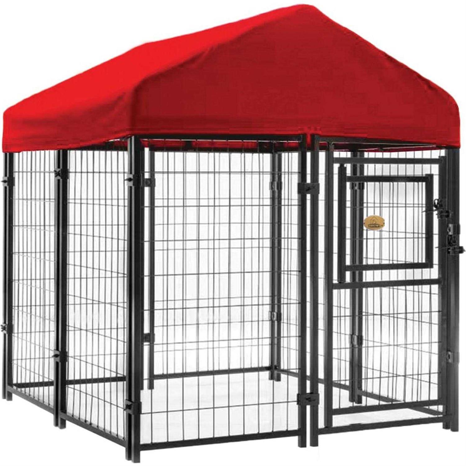 KennelMaster 52 in. x 4 ft. x 4 ft. Welded Wire Dog Kennel