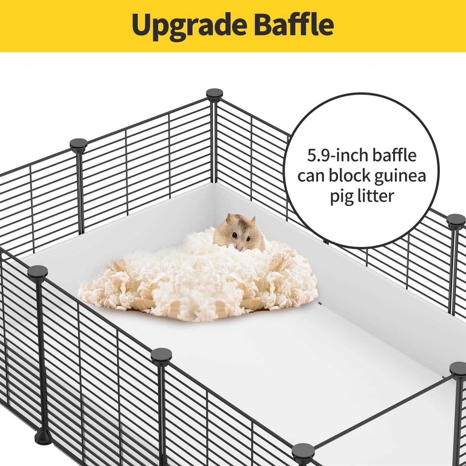 Eiiel Guinea Pig Cage,Indoor Habitat Cage with Waterproof Plastic Bottom,Playpen for Small Pet Bunny
