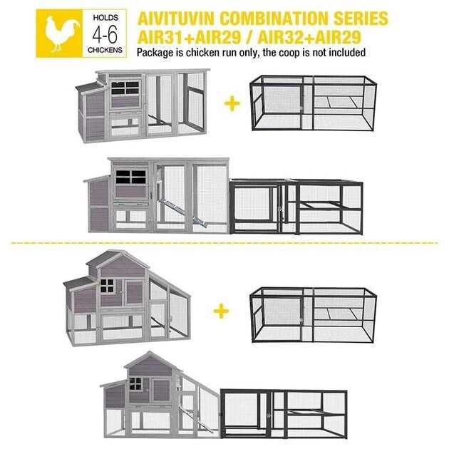 Aivituvin Chicken Coop Extension Run
