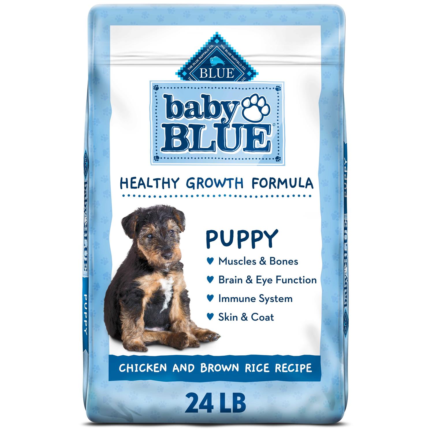 Blue Buffalo Baby Blue Healthy Growth Formula Natural Puppy Dry Dog Food, Chicken and Brown Rice Recipe