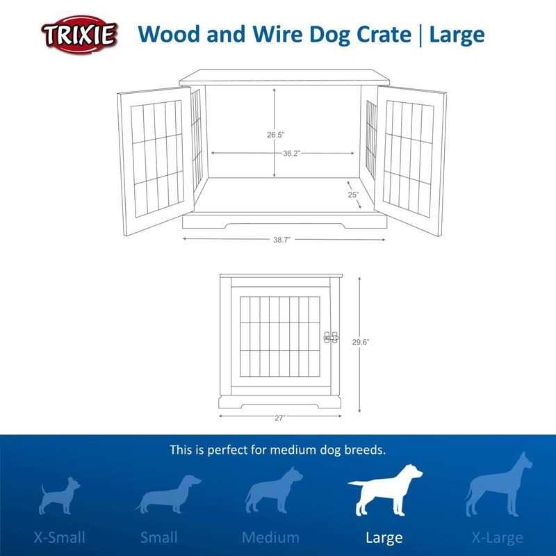 TRIXIE Pet Home End Table Indoor Kennel Furniture Style Crate