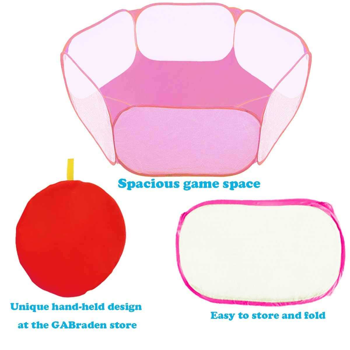 GABraden Small Animals Tent,Reptiles Cage,Breathable Transparent Pet Playpen Pop Open Outdoor/Indoor Exercise Fence,Portable Yard Fence