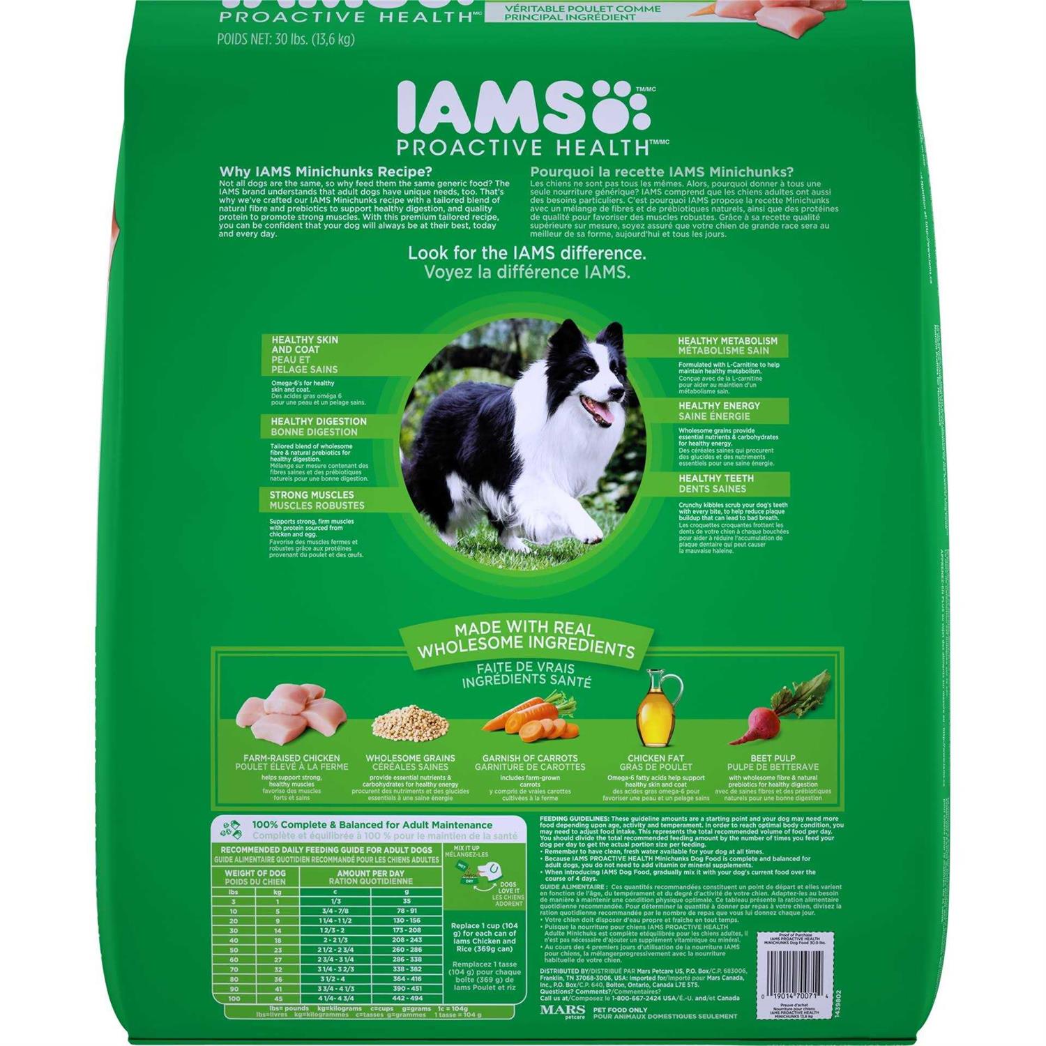 Iams Adult ProActive Health Minichunks Chicken Dry Dog Food