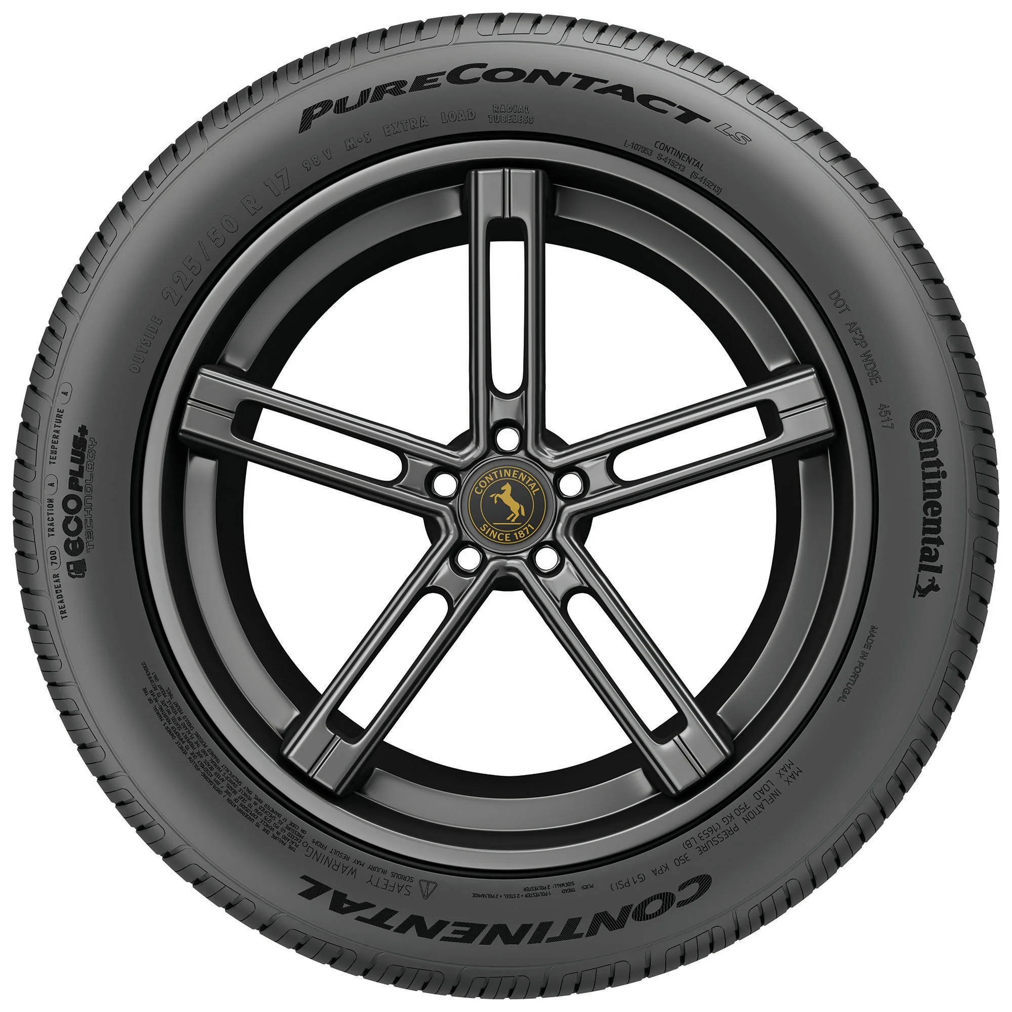 Continental PureContact LS All Season 225/45R18 91V Passenger Tire