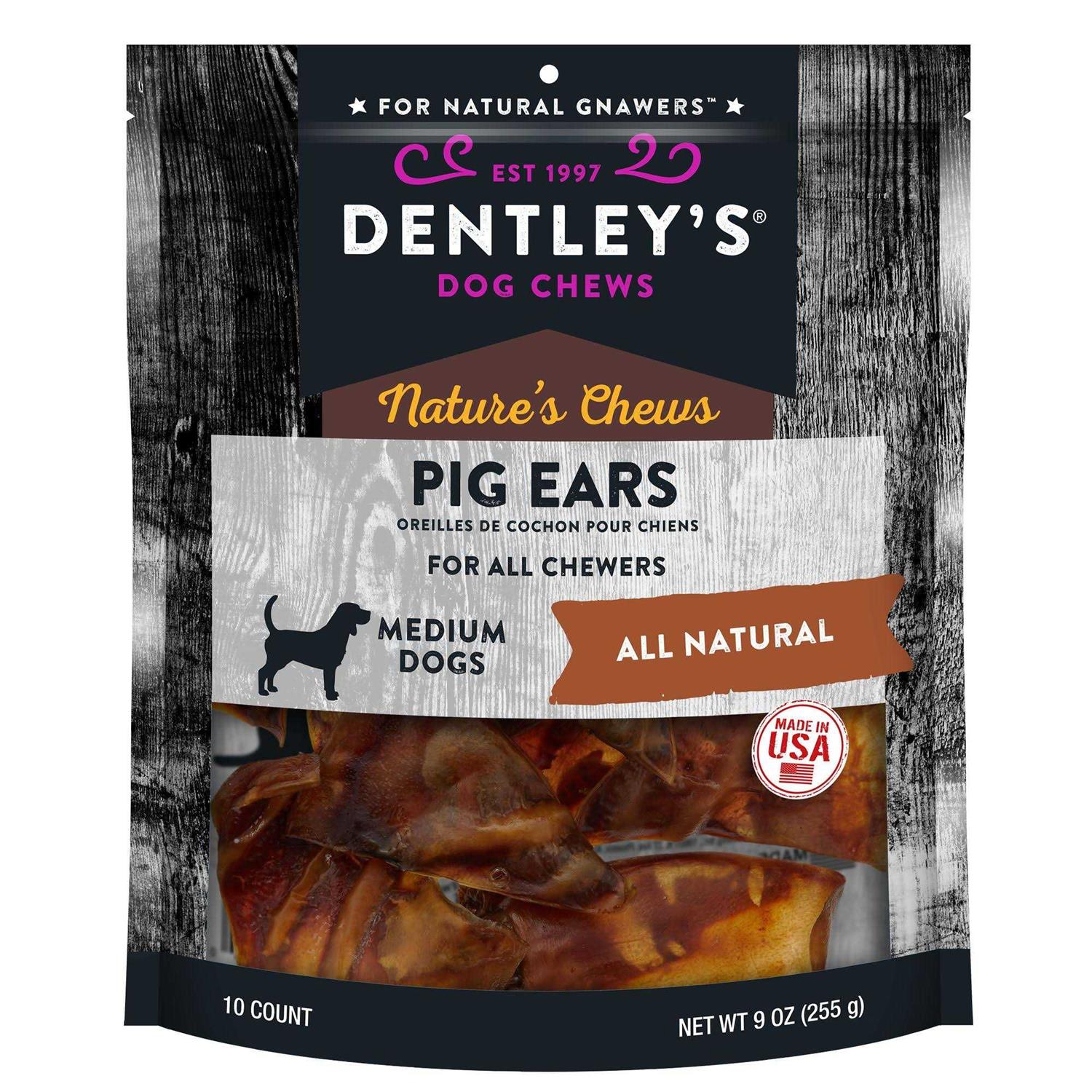 Dentley’s Nature’s Chews Pig Ears Dog Treats
