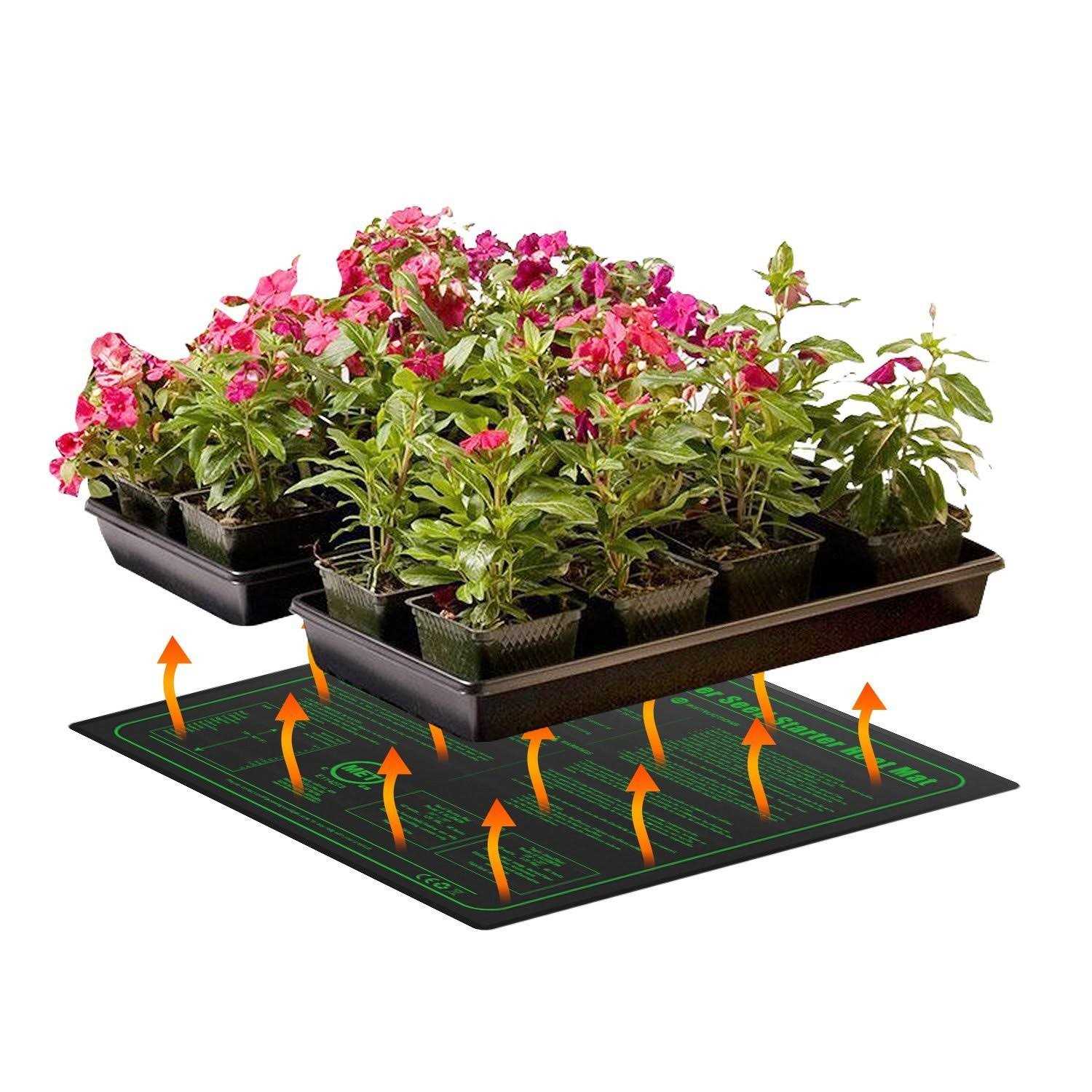 iPower GLHTMTS Durable Waterproof Seedling Heat Mat Warm Hydroponic Plant Germination Starting Pad